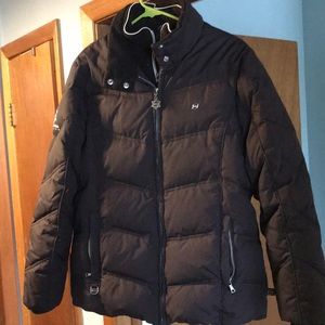 Ladies winter coat - dark brown